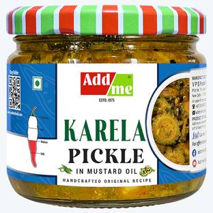 Add me Homemade Authentic Karele ka achar 300gm | Bitter Gourd Pickles Glass Jar Bitter Gourd Pickle