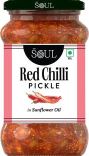 SOUL Red Chilly Pickle 380 Gm in Sunflower Oil Red Chilli Pickle