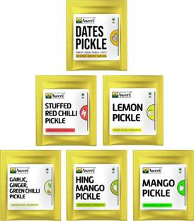 Aweri All Pickle Sampler Pack| Best ingredients | Ghar Jaisa Taste Mango, Lime, Dates, Red Chilli, Garlic, Ginger Pickle