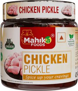 mahika foods Chicken Pickle,Andhra Style Homemade Fresh Guntur Murgh Achar,Taste of Tradition Chicken Pickle