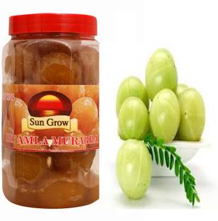 Sun Grow Amla Murabba (900 gm) Homemade Awla Preserve Vacuum Packed with Syrup Amla Murabba