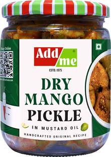 Add me Add Me Home Made Dry Mango Pickle Less Oil 500gm Aam ka Achar Glass jar Mango Pickle