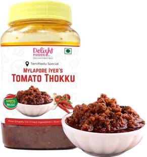 Delight Foods Mylapore Iyer's Tomato Thokku || Tomato Pickle / Tangy Tomato Chutney / Tomato Pachadi || Tamil Nadu Special || NO PRESERVATIVES || Tomato Pickle