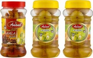 ANAND Home Made Amla Pickle and Amla Pickle Combo (400x1 + 500x2 Grams Each) Amla, Amla Murabba