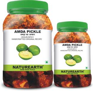 NaturEarth 100% Natural Amda Pickle (400g +200gm) Primium Quality Achar Mixed Pickle