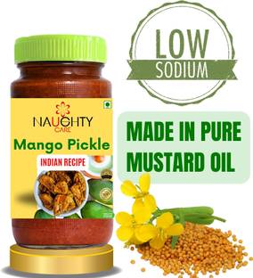 NaughtyCare Home Made Sukha Indian Aam ka Achar | Dry Mango Pickle Very Less Oil Mango Pickle