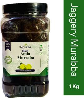 Relishta Natural Jaggery/Gud Amla Murabba -Healthy Traditional recipe & original Taste Amla Murabba