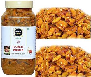 Daily Food Garlic Pickle Kasmiri Lehsun Ka Achaar (800 grams) Garlic Pickle