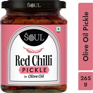 SOUL Red Chilli Pickle in Olive Oil 265 Grams Red Chilli Pickle