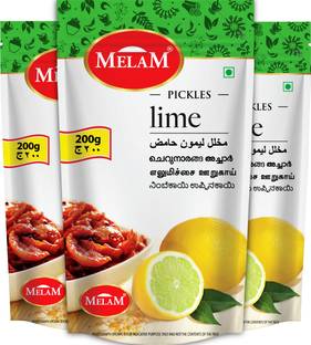 MELAM Lime Pickles | Pack of 3 | 200g Each | Lime Pickle