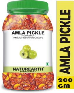 NaturEarth 100% Natural Amla Pickle (200gm) Primium Quality Achar Amla Pickle