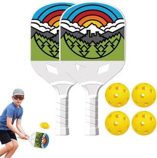 SERPLEX Pickleball Set Fashion Print Non Slip Grip Lightweight Family Outdoor Game Pickleball Paddle
