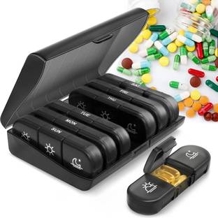 TASMAX 7 days medicine box for home organizers tablet box for medicine box for travel pill Pill Box