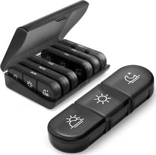 SARVANGAH 7 days 7 Day Medicine Organizers for 7 Days Daily Pill Organizer Travel Pill Box