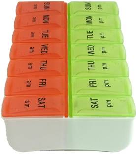 Ezyfit 7 Day Weekly Pill AM PM Organizer Pill Box
