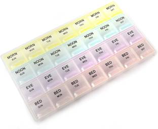 Bos Medicare Surgical Weekly 28 Day Weekly 28 Day Tablet Pill Box Holder Medicine Storage Organizer Case Container Pill Box