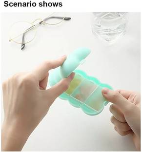 9Up 6 Compartments Travel Pill Organizer Small Pill Box for Pocket Purse Daily Pill Case Pill Box
