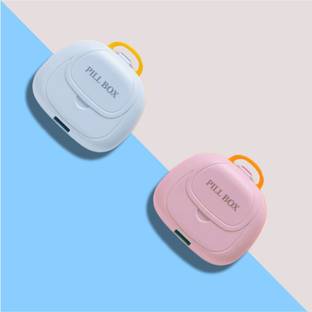 AL ATASH Weekly 2Pc Plastic Suitcase Pill Box Set, Compact & Travel-Friendly Medicine Organizer Pill Box