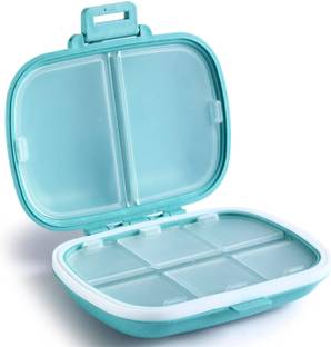LOBE MIRACLE 0 8 Compartments Travel Pill Organizer Box, Portable Medicine box Case Pill Box