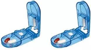 FITSON Transparent Medicine Pill Case Tablet Cutter (Pack Of 2) MANUAL Pill Cutter