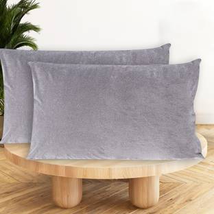 Sunvibe Plain Cotton Filled Zipper Standard Size Pillow Protector
