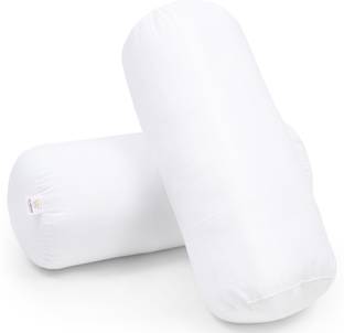MY ARMOR Microfibre Round Bolster Pillow, Light And Soft, Inner Cover Only माइक्रोफाइबर ठोस बोल्स्टर 2 का पैक