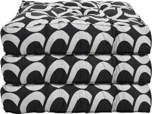 KUBER INDUSTRIES Microfibre Geometric Chair Pad Pack of 3