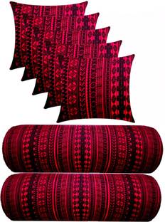 GKM Microfibre Bolster Pack of 7 Geometric