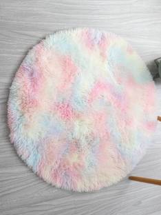 Cyuteenuts Microfibre Cushion Pack of 1 Solid Multicolor Fur cushion Filled with microfiber