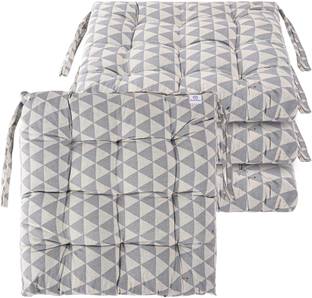 HOMESTIC by Kuber Industries Microfibre Abstract Chair Pad Pack of 4