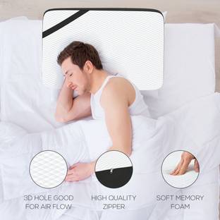 Flipkart SmartBuy MEMORY FOAM ORTHOPEDIC TWO SIDE CURVE PILLOW Memory Foam Solid Sleeping Pillow Pack of 1