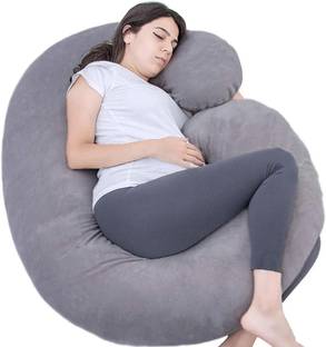 GADDA CO Microfibre Pregnancy Pillow Pack of 1 Solid C Shape Full Body Support Maternity Pillow For Pregnant Women