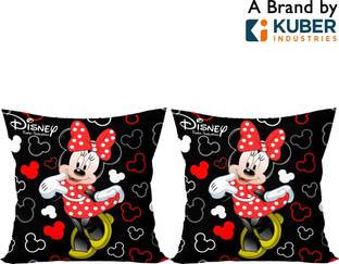 KUBER INDUSTRIES Microfibre Toons & Characters Cushion Pack of 2