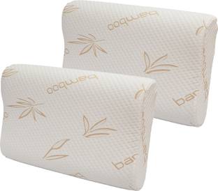 AYKA Contour Memory Foam Memory Foam Floral Orthopaedic Pillow Pack of 2