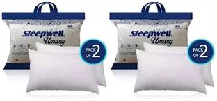 Sleepwell Microfibre Sleeping Pillow Pack of 4 Solid Pillow Set || Comfort And Support Pillow