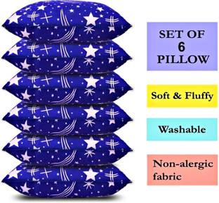 PALVIT Microfibre Abstract Sleeping Pillow Pack of 6