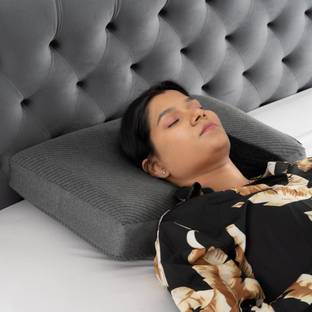 Wakefit Memory Foam Sleeping Pillow Pack of 2 Solid