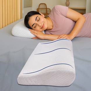 GADDA CO Orthopedic Neck & Shoulder Pain Relief Contour Pillow for Spondylitis NeckRelief Memory Foam Solid Sleeping Pillow Pack of 1