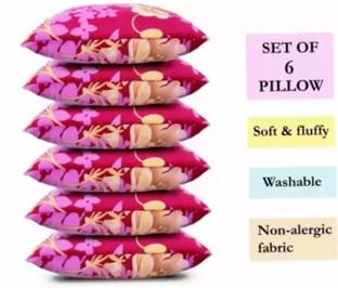 STOMIA STOMIA LUXURY SOFT PILLOW Polyester Fibre Floral Sleeping Pillow Pack of 6