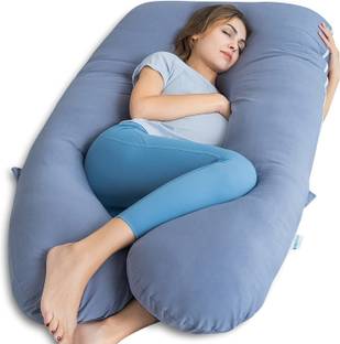 JAGA HOME DECOR U shape Cotton Solid Pregnancy Pillow Pack of 1