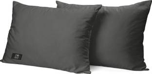 THE WOOD WHITE INDIA 16 x 24 Inches Microfibre Solid Sleeping Pillow Pack of 2