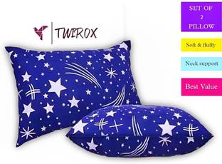 TWIROX LUXURY Polyester Fibre Abstract, Solid Sleeping Pillow Pack of 2