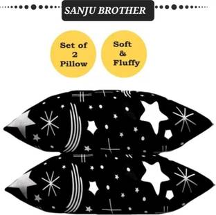 SANJU BROTHER LUXORY Microfibre Solid Sleeping Pillow Pack of 2