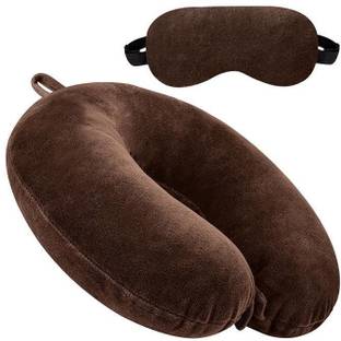 JSR Fashion Polyester Fibre Abstract Travel Pillow Pack of 1