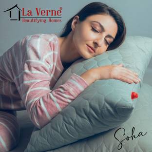 LA VERNE Microfibre Sleeping Pillow Pack of 2 Solid QUILTED