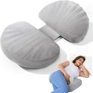 Necxy Polyester Fibre Pregnancy Pillow Pack of 2 Solid