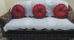 RACCOON Classic Look Microfibre Solid Cushion Pack of 3