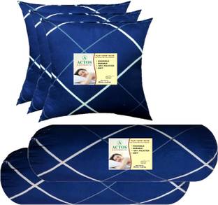 ACTOS 3 Cushion And 2 Microfibre Geometric Bolster Pack of 5