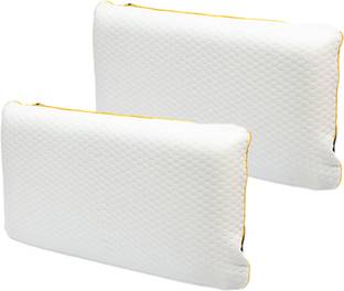 AYKA Memory Foam Pillow Memory Foam Geometric Orthopaedic Pillow Pack of 2