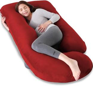 WINX Ultra soft j shaped pillow Polyester Fibre Solid Pregnancy Pillow Pack of 1